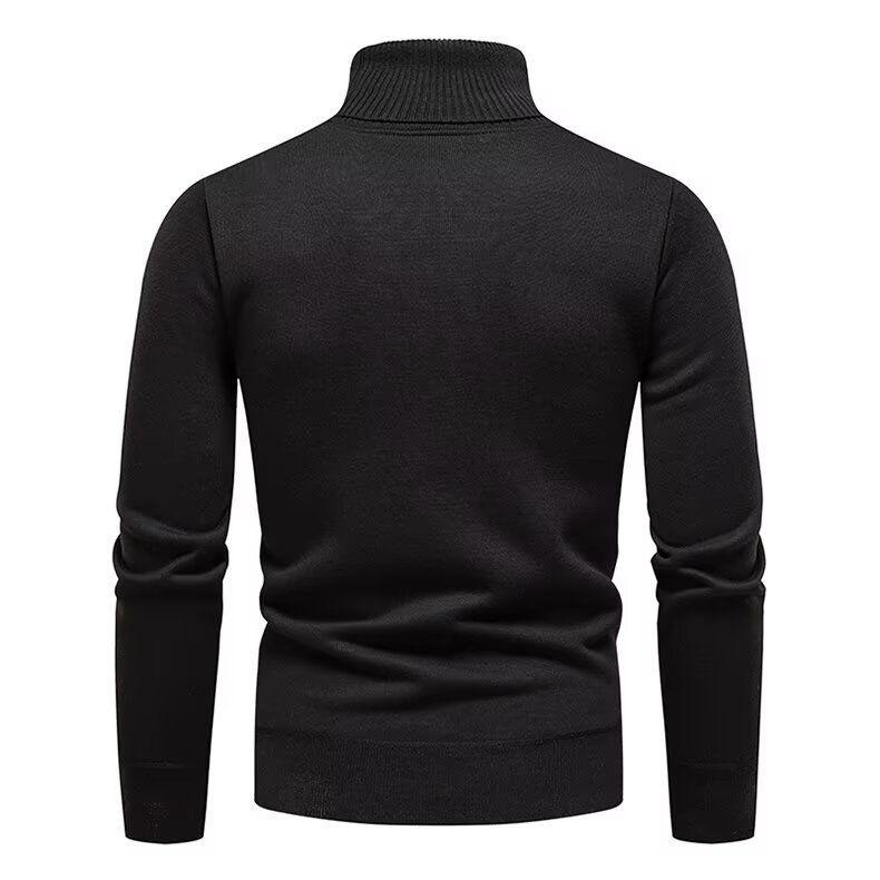 Premium Men’s Burgundy Roll Neck Sweater – Stylish Autumn Winter Knitwear - Image 5