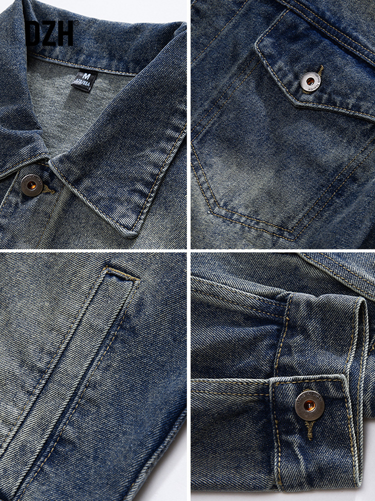 Premium Men’s Denim Workwear Jacket – Stylish Large Size Spring Autumn Casual Jacket - Image 5
