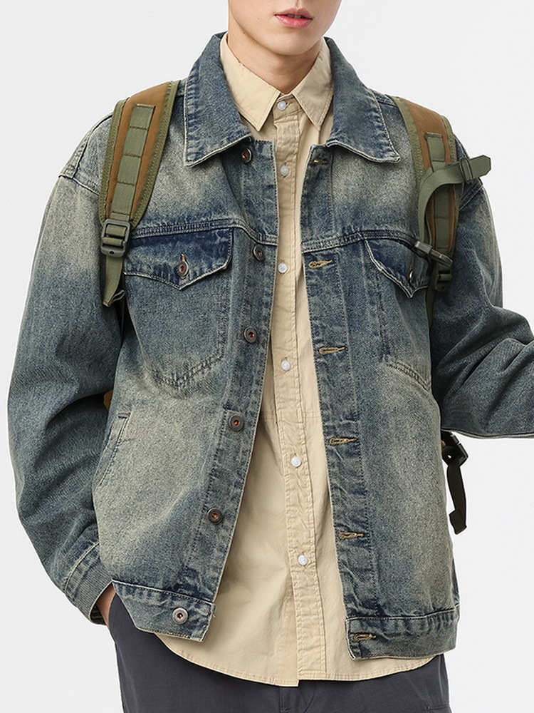 Premium Men’s Denim Workwear Jacket – Stylish Large Size Spring Autumn Casual Jacket - Image 3
