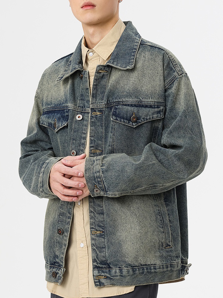 Premium Men’s Denim Workwear Jacket – Stylish Large Size Spring Autumn Casual Jacket - Image 2