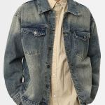 Premium Men’s Denim Workwear Jacket – Stylish Large Size Spring Autumn Casual Jacket