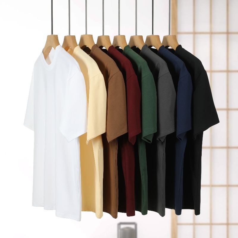 Premium Solona 240g Antibacterial Round Neck T-Shirt – 7A Heavyweight Drop Shoulder Style