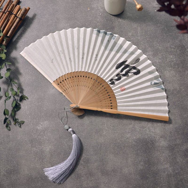 Vintage boutique folding fan silk fan silk gift folding fan high-end ancientry dance cheongsam folding fan - Image 4