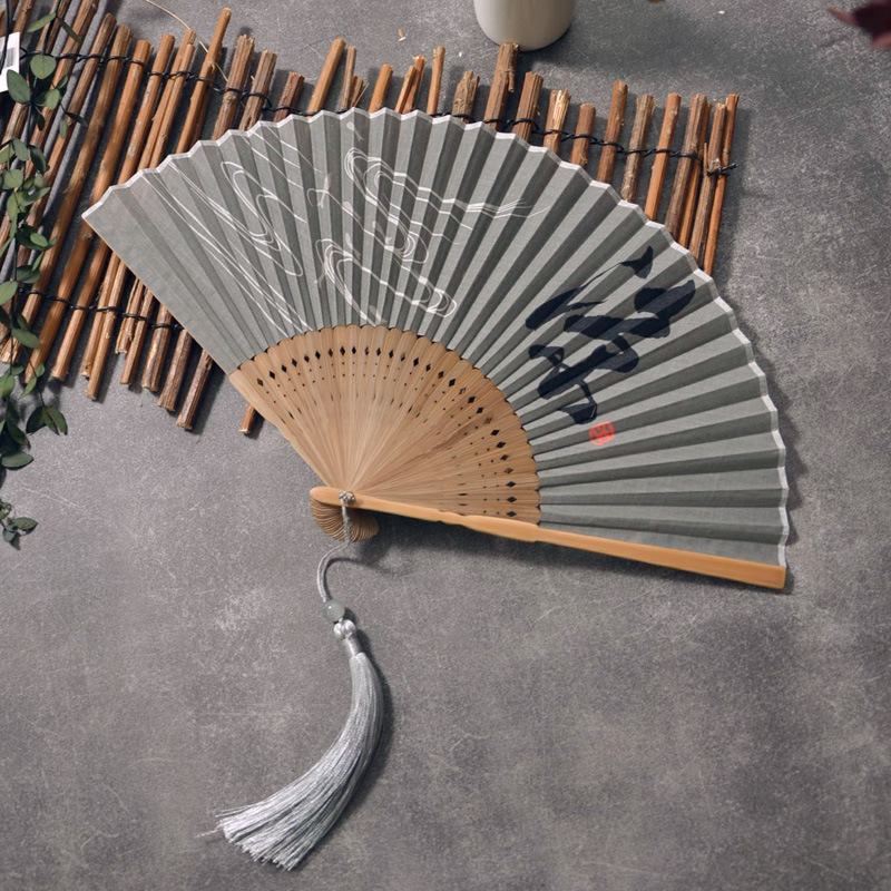Vintage boutique folding fan silk fan silk gift folding fan high-end ancientry dance cheongsam folding fan - Image 5