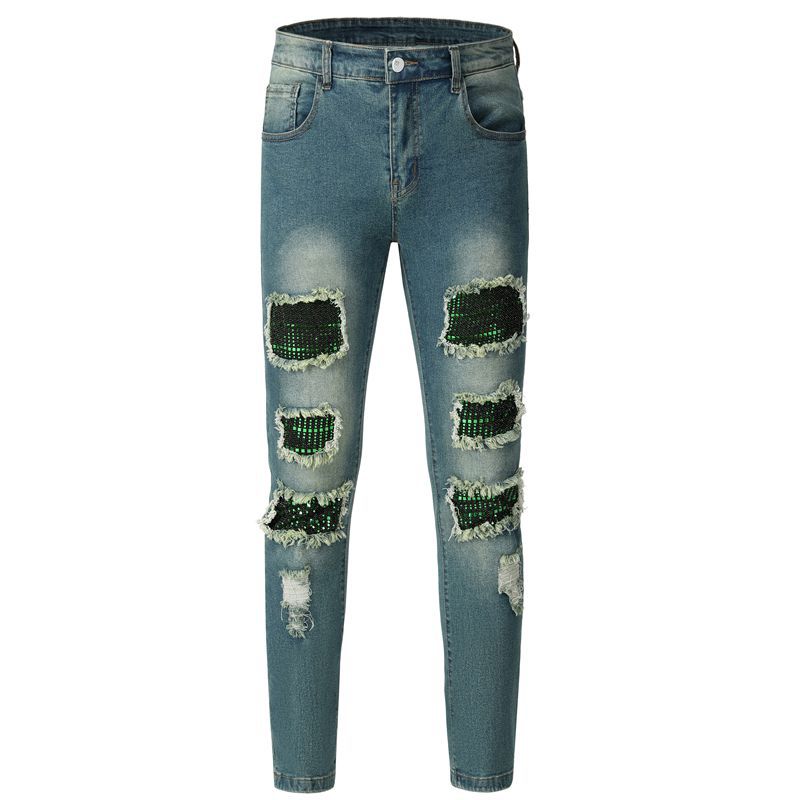 Premium Men’s Casual Stretch Slim Fit Ripped Jeans – American Style Denim