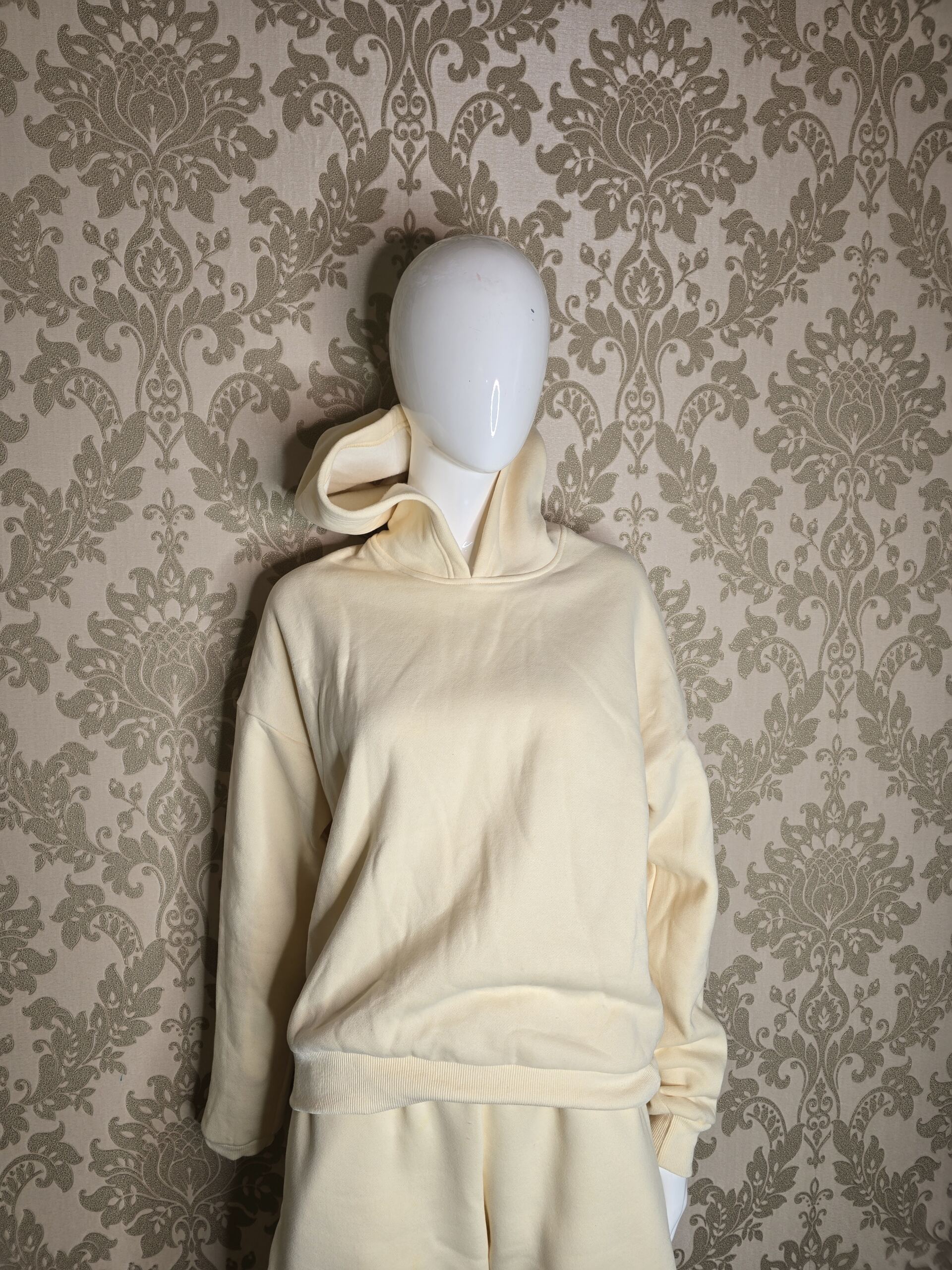 Women’s Cream Hooded Tracksuit Set with Pink Bow Detail – Size Small - Image 7