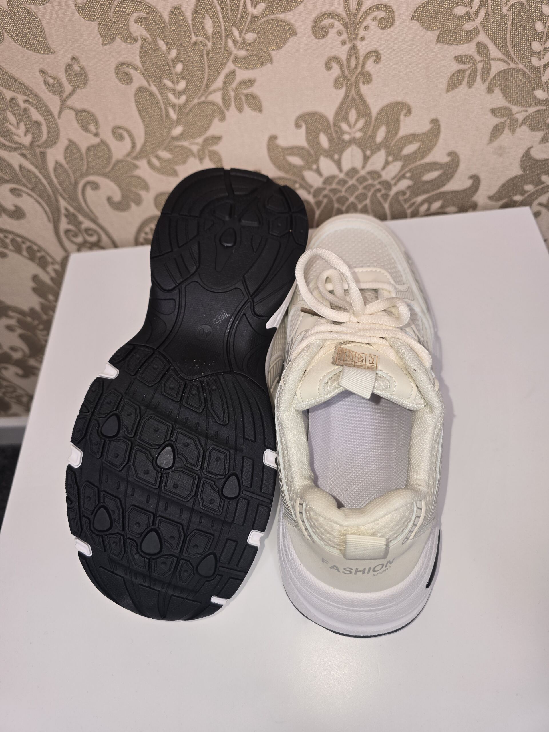 Stylish Women’s Cream Chunky Trainers – Size 40 Breathable Sport Sneakers - Image 4