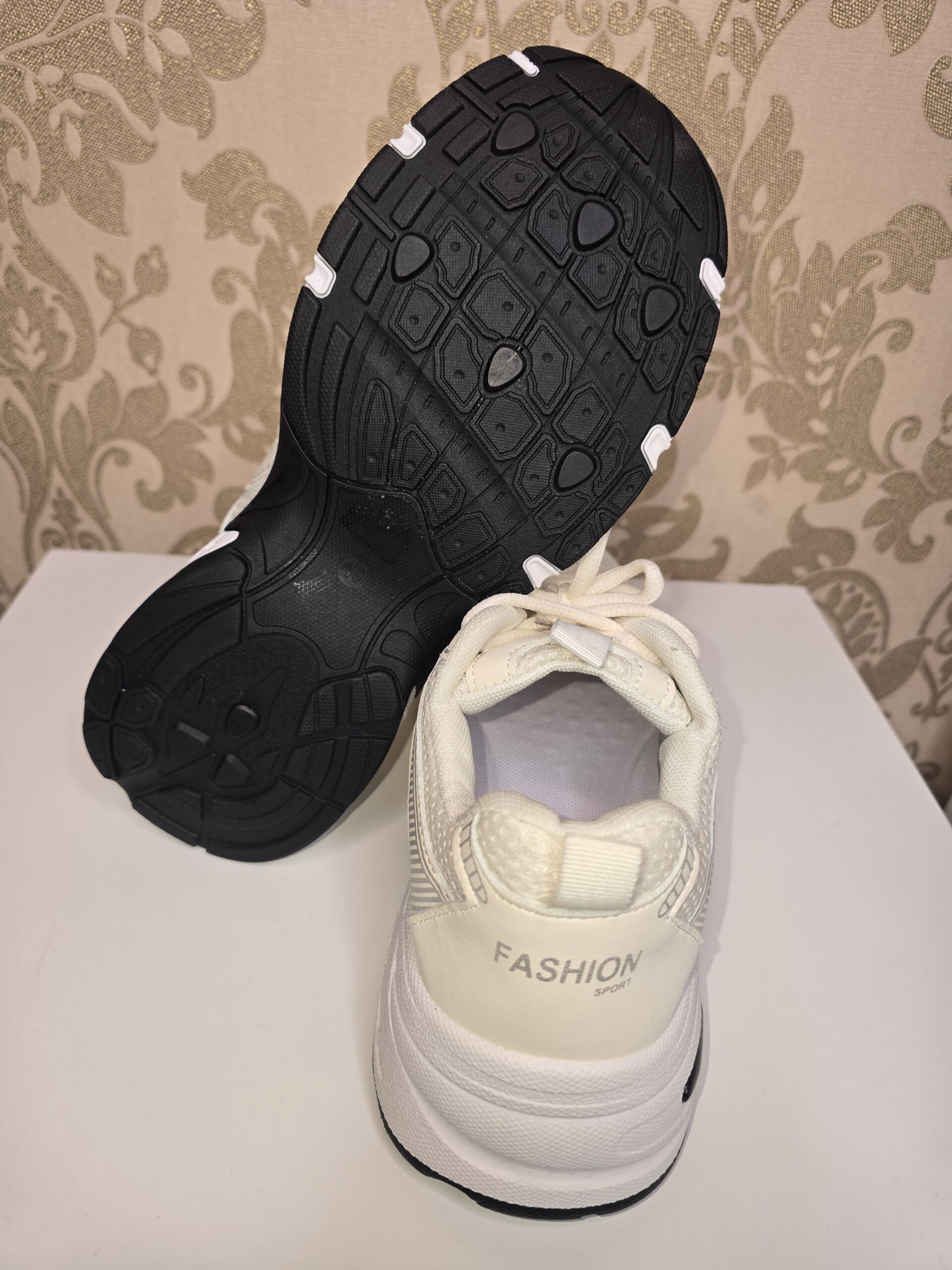 Stylish Women’s Cream Chunky Trainers – Size 40 Breathable Sport Sneakers - Image 3