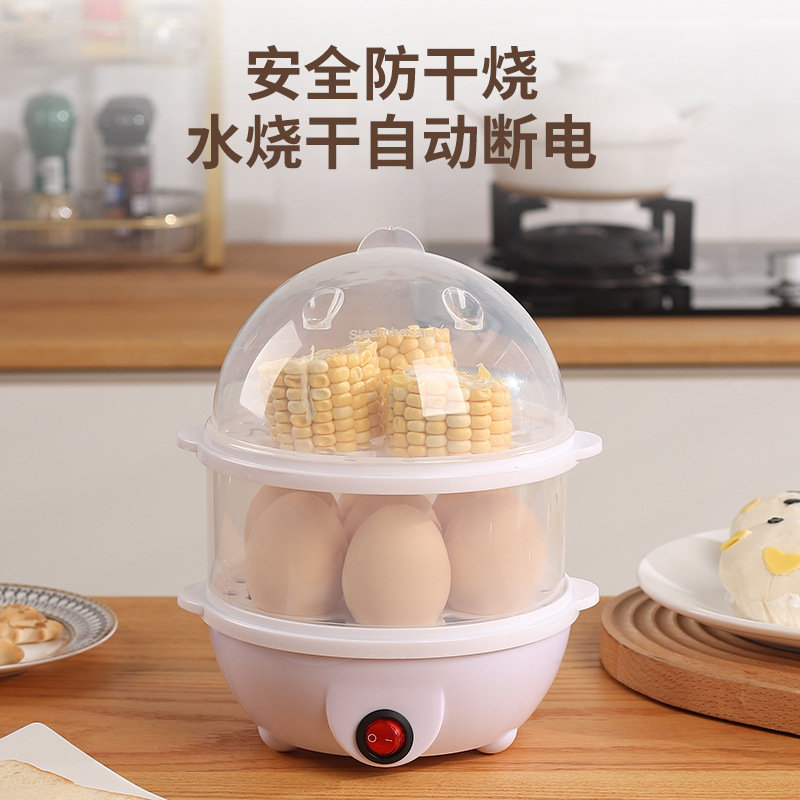 Premium Mini Egg Boiler Double Layer Egg Steamer - Image 4