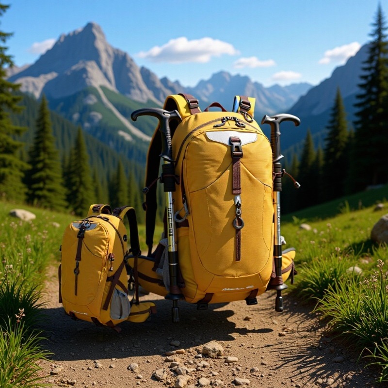 Hiking Backpack 36-55 L Lightweight Large Capacity Travel Bag
