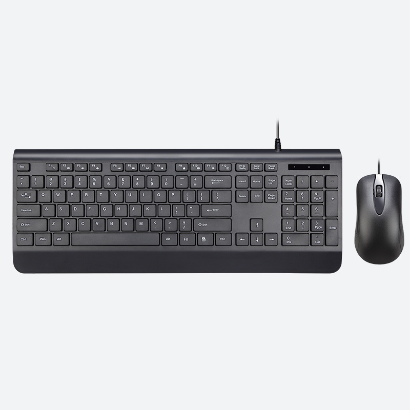USB Wired Keyboard and Mouse Set 669 with Multimedia for Gaming Home Office
