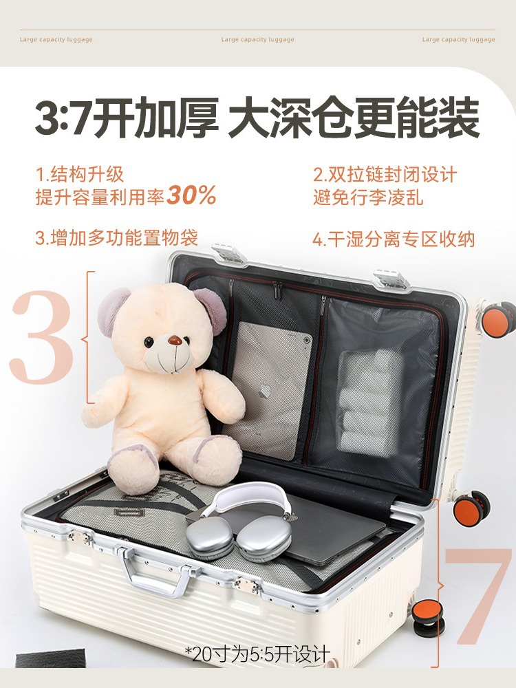 New Aluminum Frame Luggage with Trolley and Spinner Wheels - Image 5