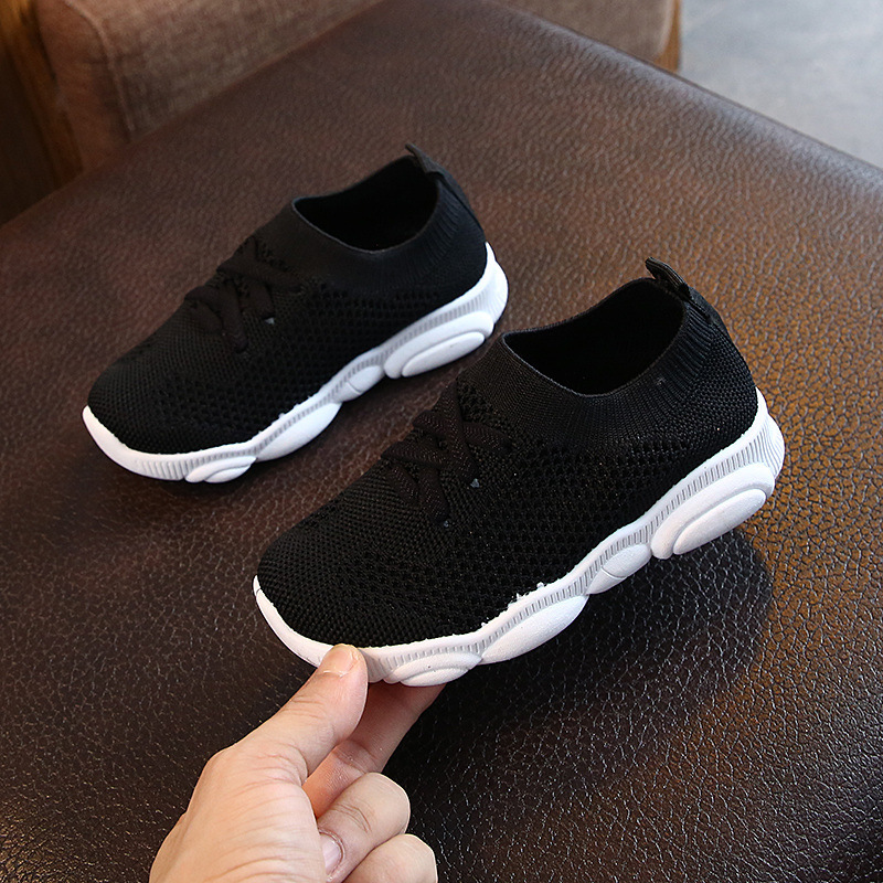 Kids Stretch Sock Sneakers, Knitted Slip-On Dad Shoes - Image 4