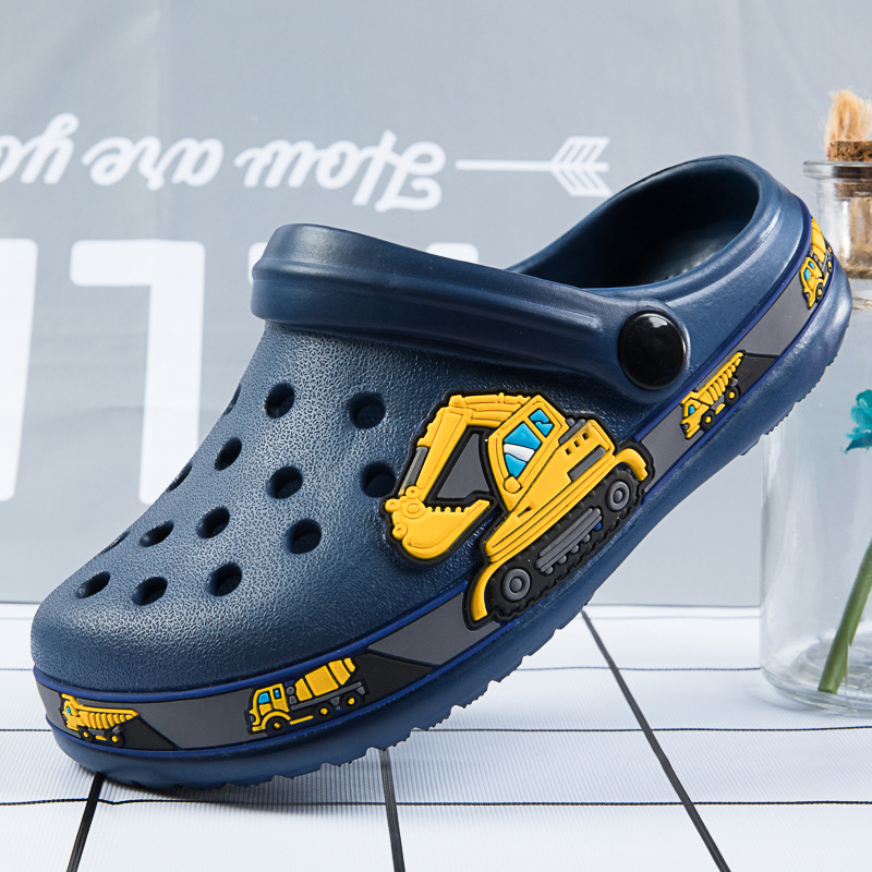 Kids Cartoon Clogs Sandals Slip-On Beach Shoes Purple - Image 2