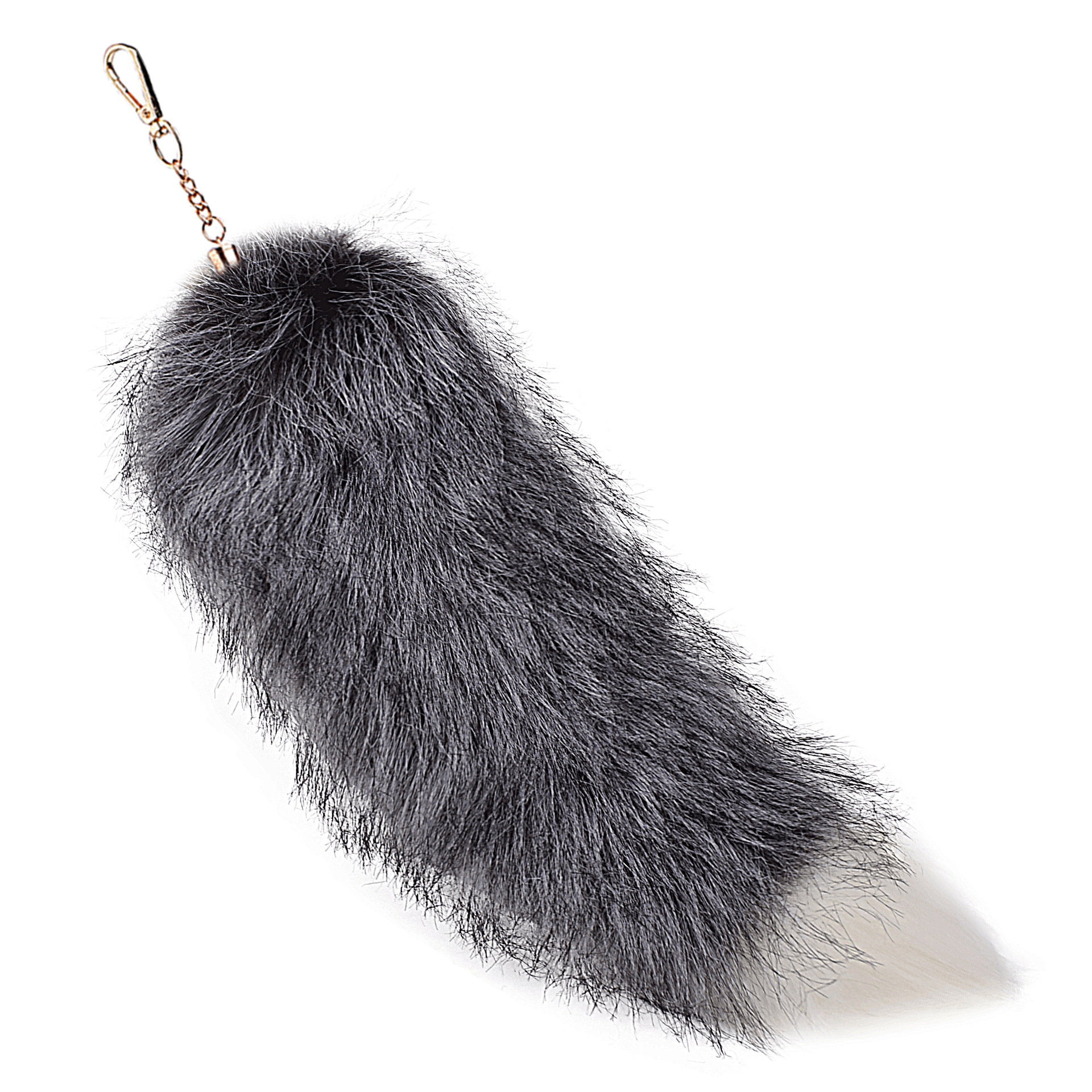 Stylish Halloween Fox Tail Fur Bag Charm Keyring - Image 4
