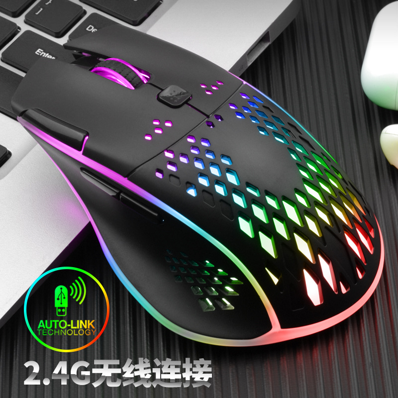 Emperor Leopard Q15 Wireless Gaming Mouse RGB Rechargeable Black - Image 3