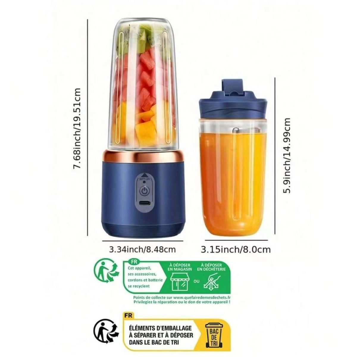 Portable USB Rechargeable Mini Juicer Cup