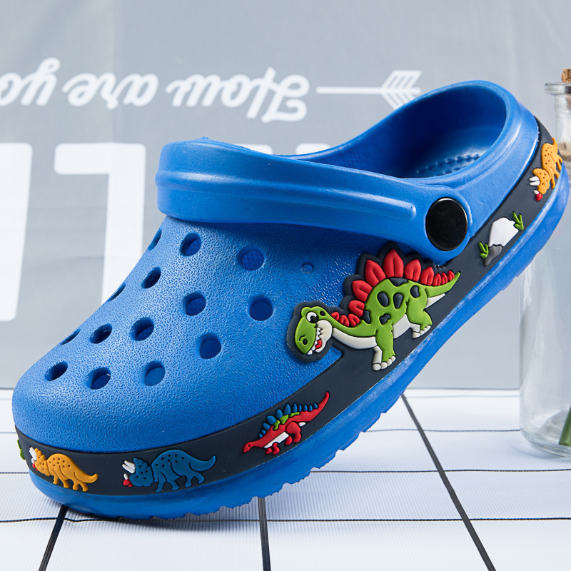 Kids Cartoon Clogs Sandals Slip-On Beach Shoes Purple - Image 5