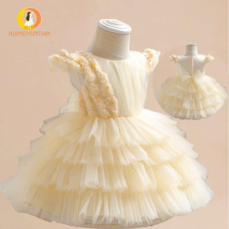Elegant Girls Puffy Princess Birthday Party Dress - Image 4
