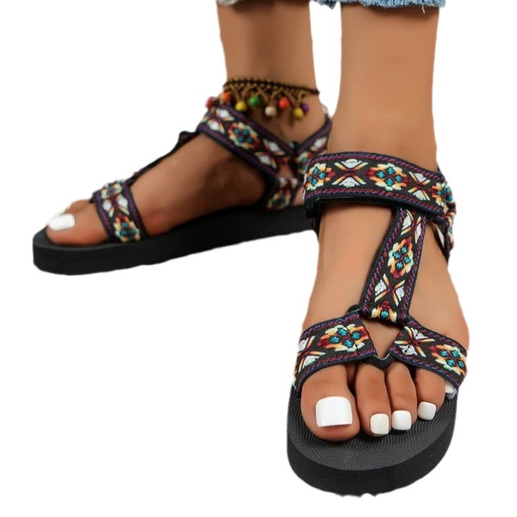 Stylish Plus Size Thick Bottom Summer Beach Sandals - Image 5