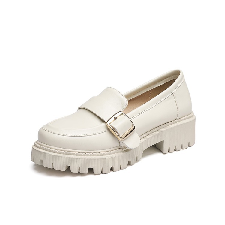 Elegant Thick-Soled British Style Loafers - Image 4