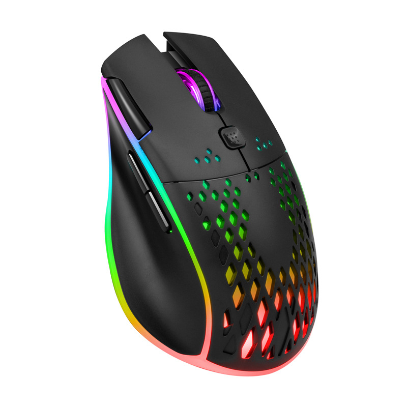 Emperor Leopard Q15 Wireless Gaming Mouse RGB Rechargeable Black