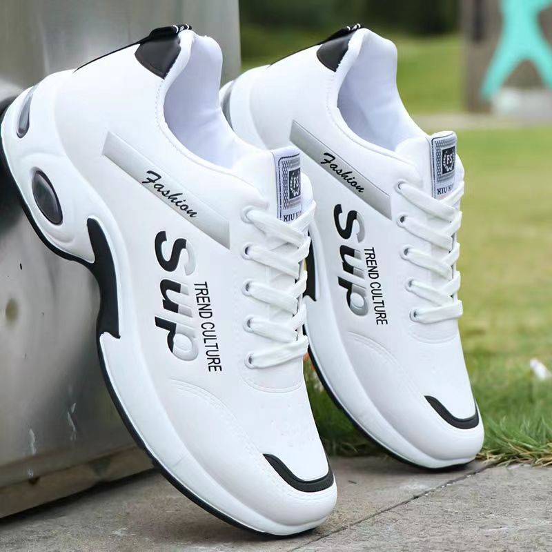 Men's Waterproof Leather Sneakers, Breathable Casual Platform Shoes for Spring Autumn - Image 3
