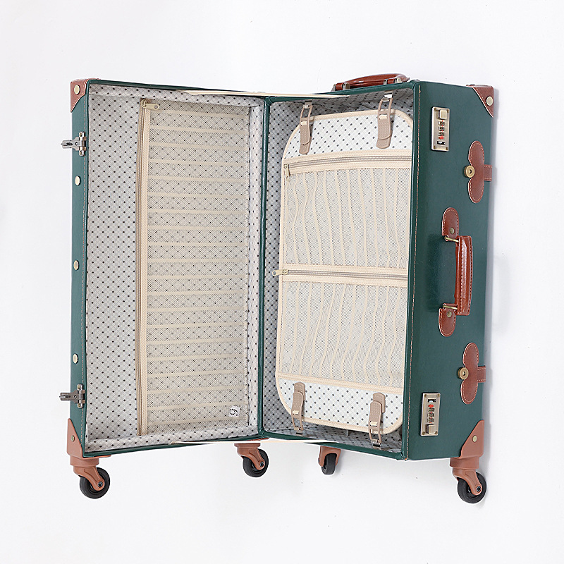 Luggage trolley case British classic retro luggage universal wheel large capacity password suitcase child and mother luggage case