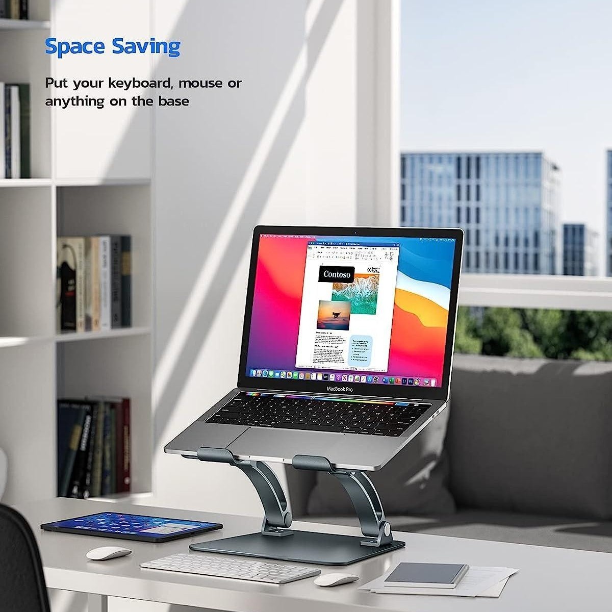Laptop Stand desktop spinning lift elevated rack office for cooling in gaming stand hanging bracket computer stand - Image 3