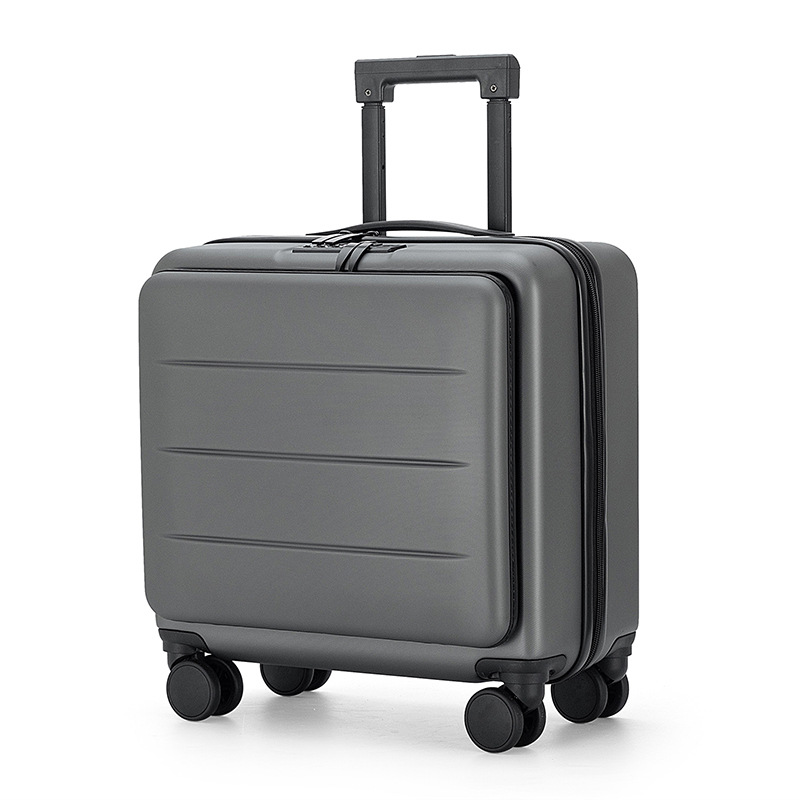 Front opening business luggage 20-inch small case men's and women's aluminum frame trolley suitcase suitcase drop-resistant - Image 4