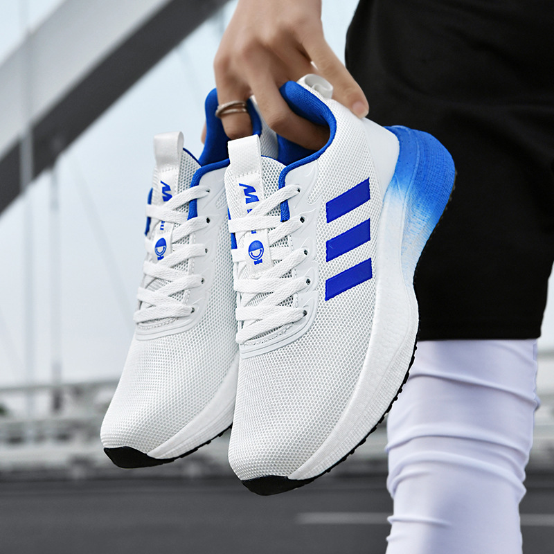 2025 Casual Running Sneakers, Versatile Couple Outdoor Shoes White Blue 36-45