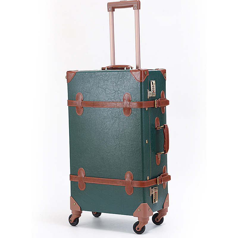 Luggage trolley case British classic retro luggage universal wheel large capacity password suitcase child and mother luggage case - Image 2