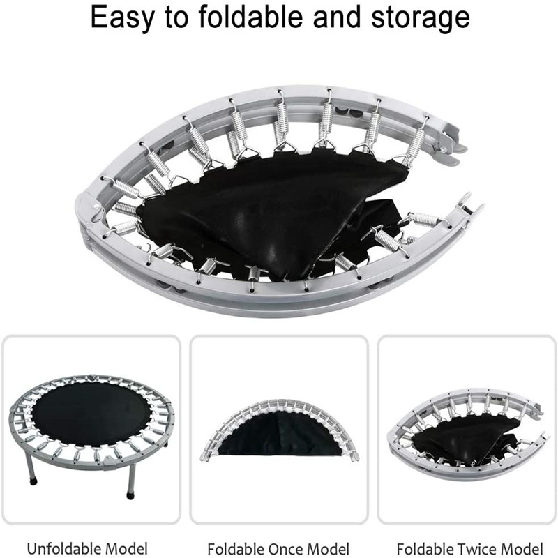 Children's trampoline indoor small child baby trampoline fitness foldable entertainment bouncing bed portable storage - Image 3
