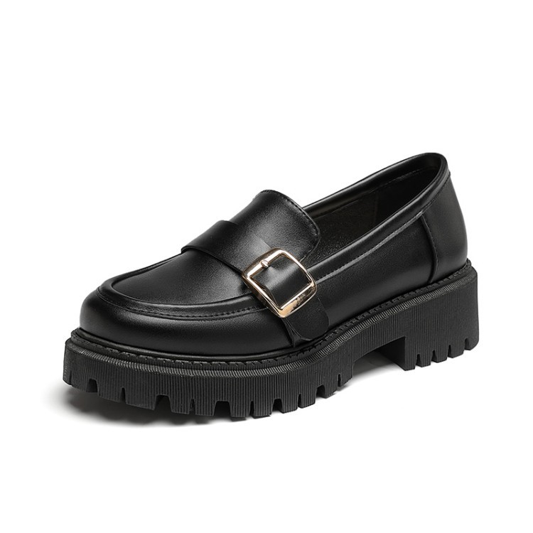 Elegant Thick-Soled British Style Loafers - Image 2