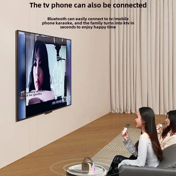 Wireless Bluetooth Karaoke Microphone with Double Mic, KTV Home Singing Gadget - Image 4