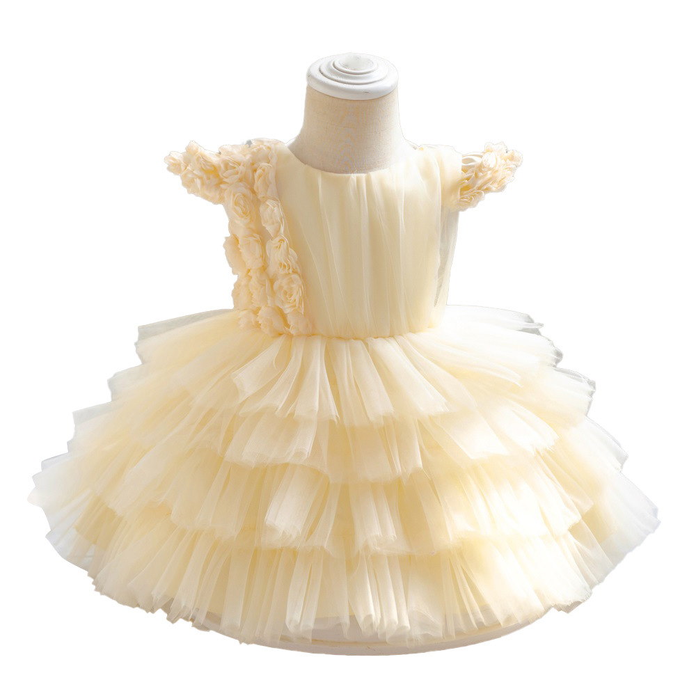 Elegant Girls Puffy Princess Birthday Party Dress - Image 3