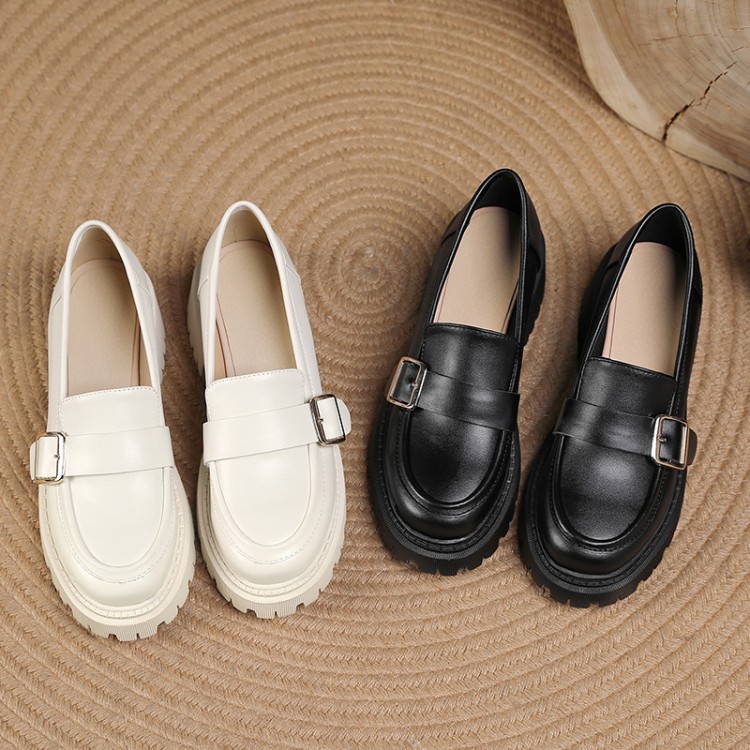 Elegant Thick-Soled British Style Loafers