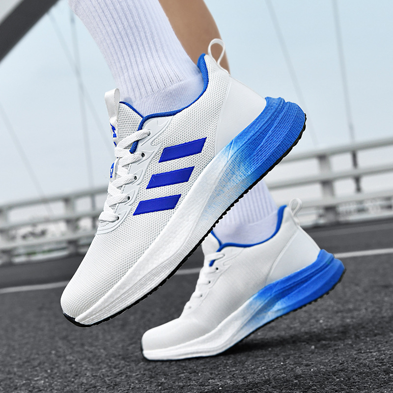 2025 Casual Running Sneakers, Versatile Couple Outdoor Shoes White Blue 36-45 - Image 4