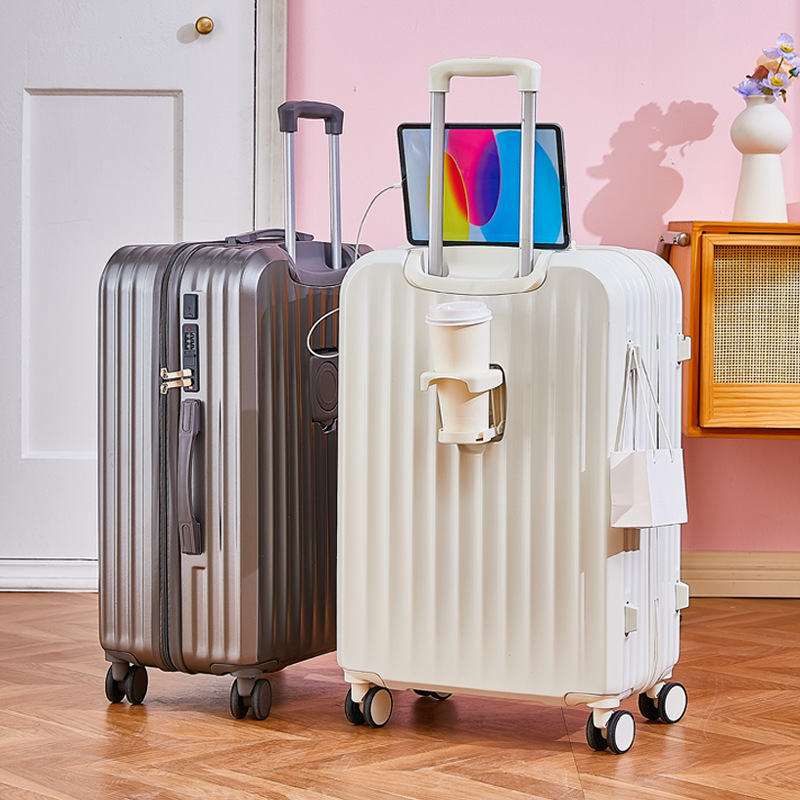 Cabin Luggage 20/22/24/26/28 Inch with USB Cup Holder Lock
