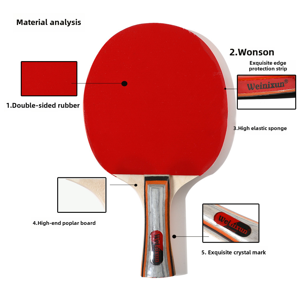 Weinixun Table Tennis Racket Set 2101-A for Beginner Training - Image 4