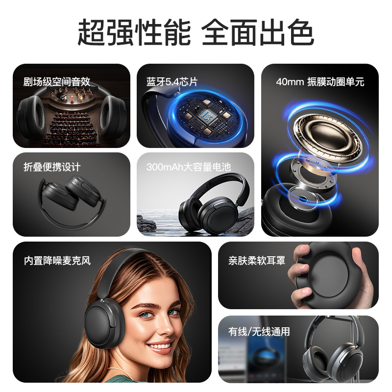 Bluetooth Gaming Headset SY-T8, Noise Canceling, Long Battery - Image 3