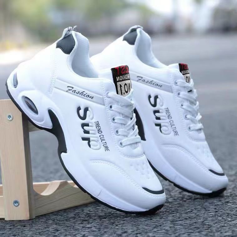 Men's Waterproof Leather Sneakers, Breathable Casual Platform Shoes for Spring Autumn - Image 2