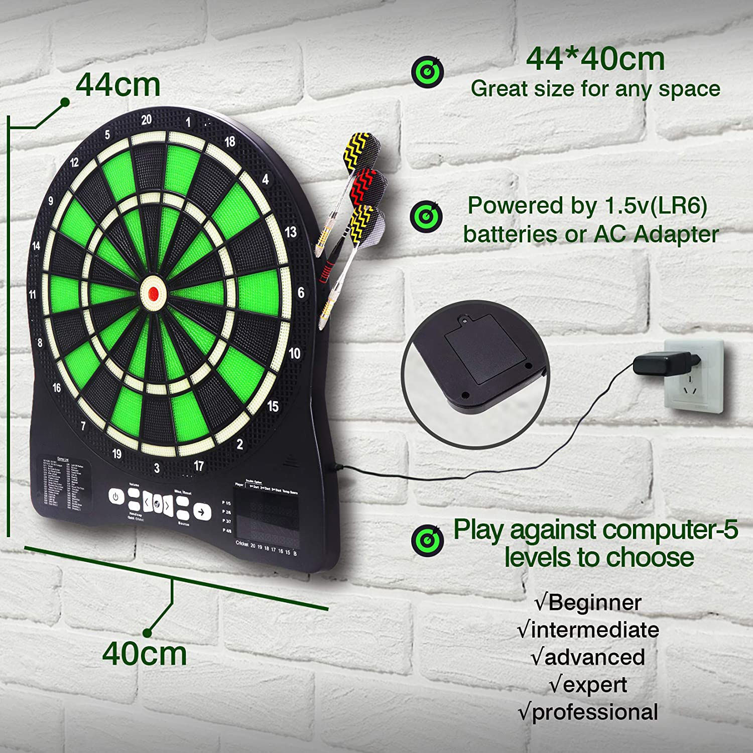 Luminous Electronic Soft Tip Dartboard Set - Image 4