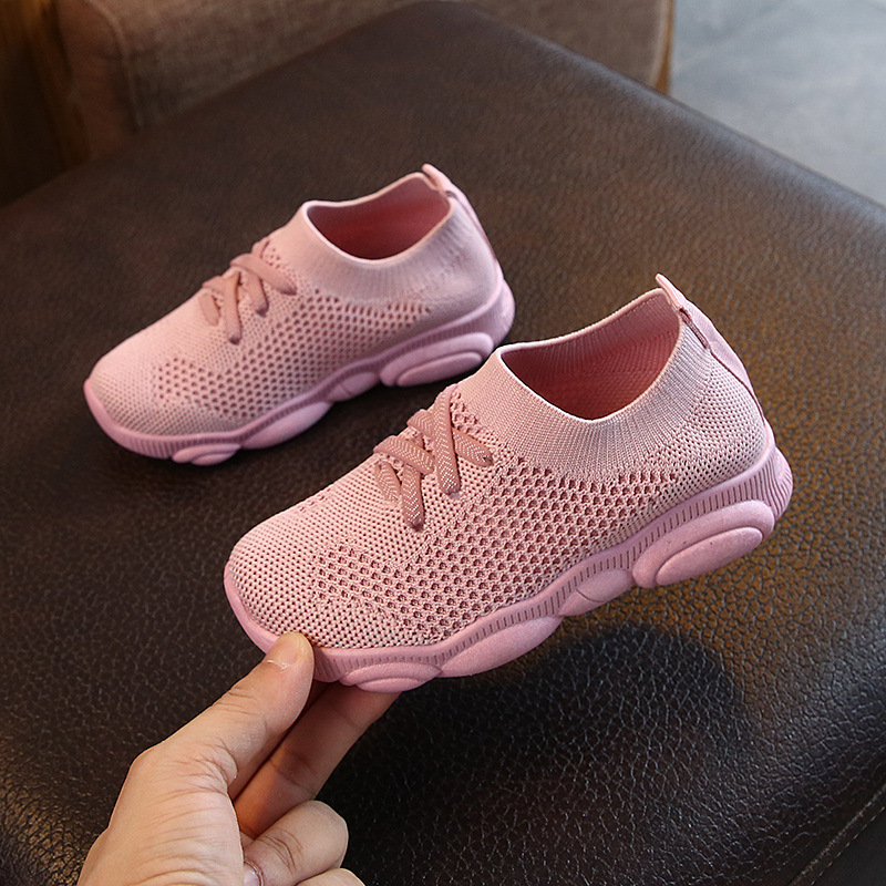 Kids Stretch Sock Sneakers, Knitted Slip-On Dad Shoes - Image 2