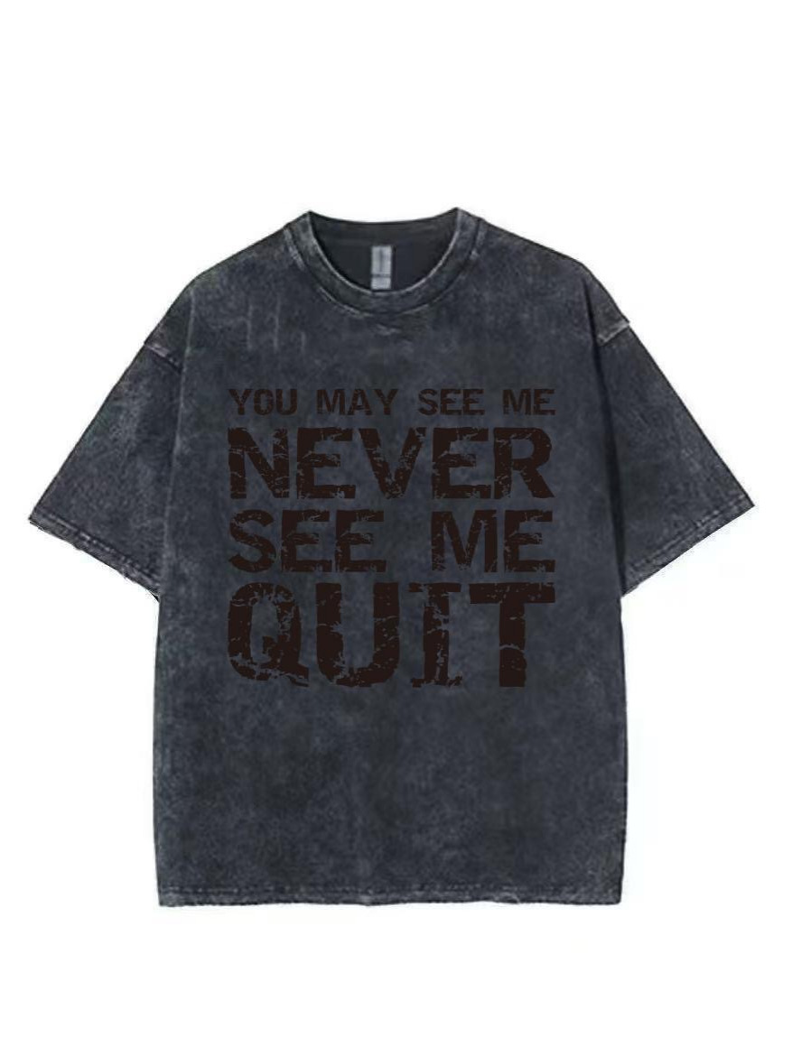 Heavy American retro oversize washed and worn loose cotton base couple summer short sleeve T-shirt men and women - Image 4