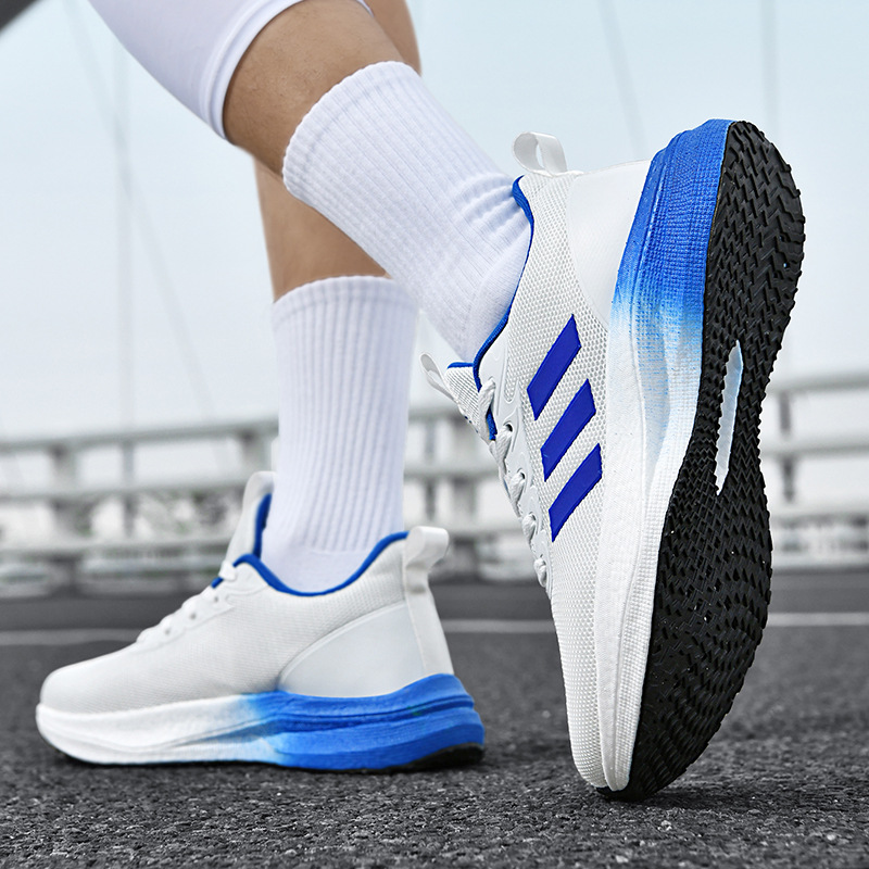 2025 Casual Running Sneakers, Versatile Couple Outdoor Shoes White Blue 36-45 - Image 2
