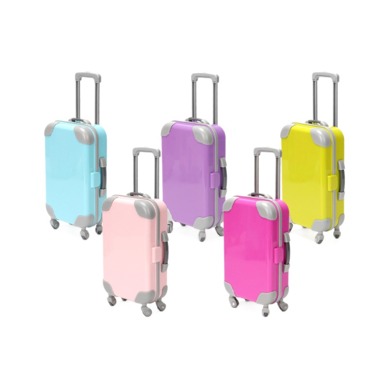 Mini Solid Colour Cosmetics Trolley Case