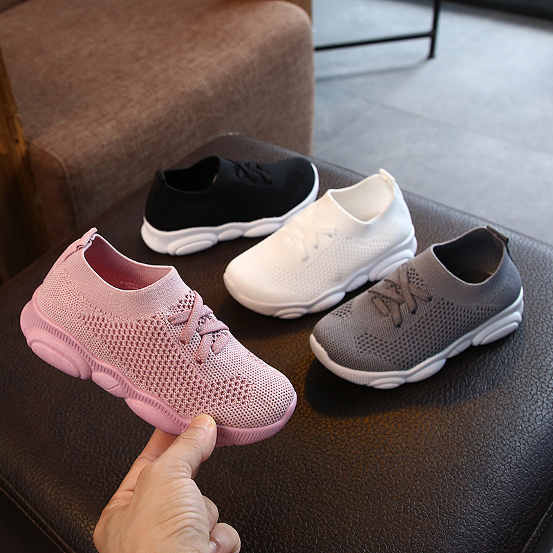 Kids Stretch Sock Sneakers, Knitted Slip-On Dad Shoes