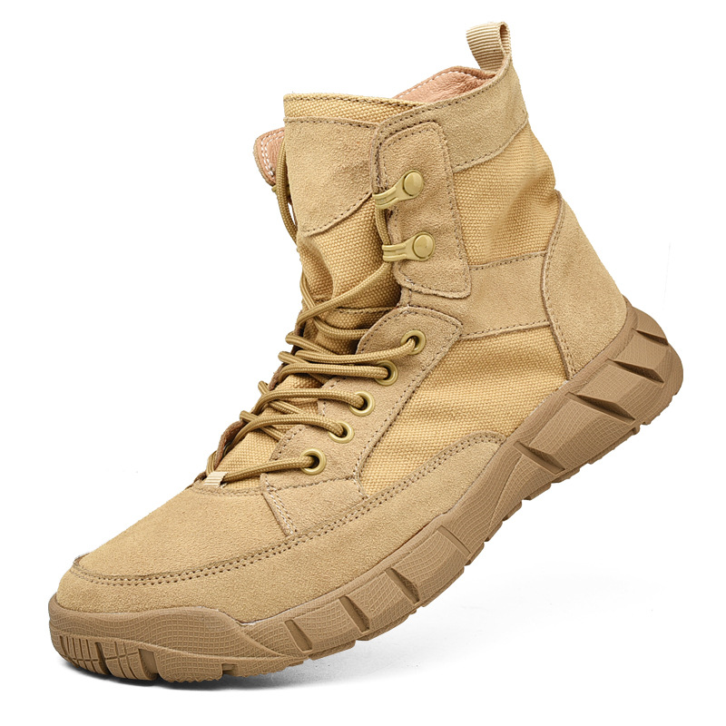 Foreign trade cross-border hot selling autumn and winter couple's high-top men's and women's boots desert boots outdoor leather Martin shoes Wolf War II - Image 5