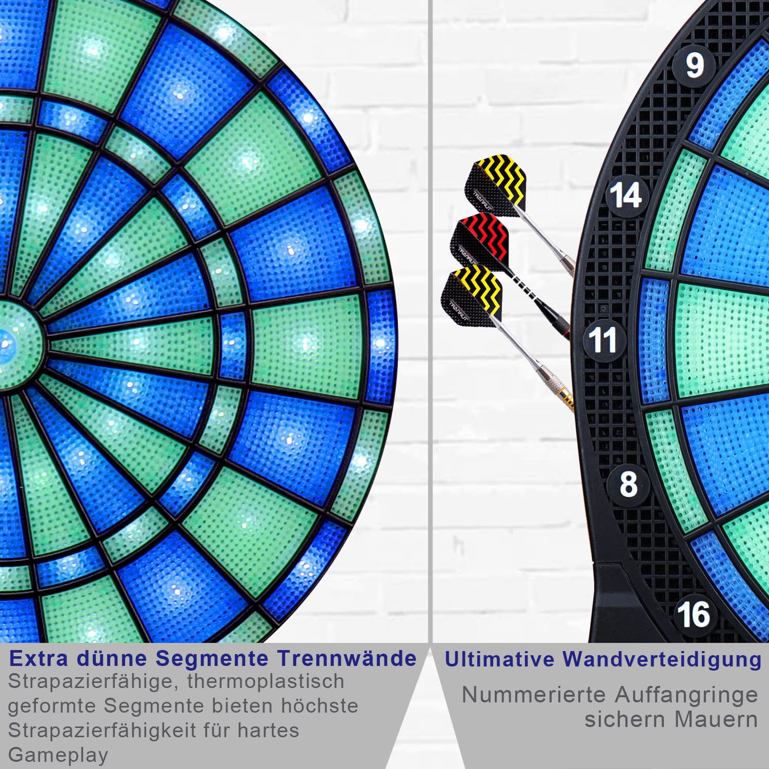Luminous Electronic Soft Tip Dartboard Set - Image 3